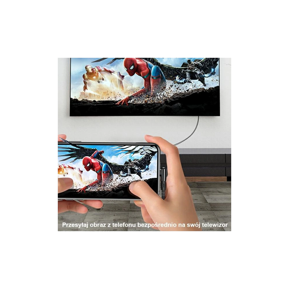 Kabel USAMS U53 HDMI - Lightning 2m černý/black SJ442HD01