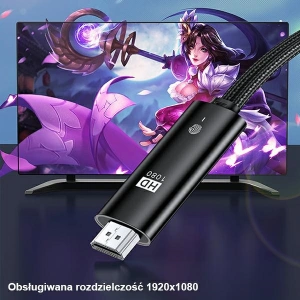 Hurtownia GSM - Kabel USAMS U53 HDMI - Lightning 2m czarny/black SJ442HD01 - USA215BLK - {ean13} - Hurt