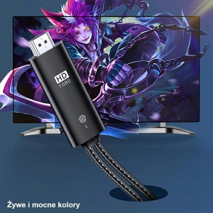 Hurtownia GSM - Kabel USAMS U53 HDMI - Lightning 2m czarny/black SJ442HD01 - USA215BLK - {ean13} - Hurt