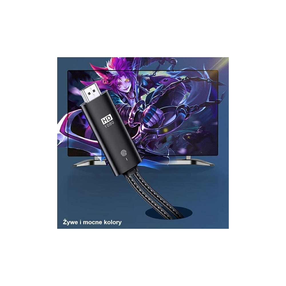 Kabel USAMS U53 HDMI - Lightning 2m černý/black SJ442HD01
