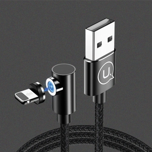 Kabel kątowy magnetyczny USAMS U54 1m lightning czarny/black SJ444USB01