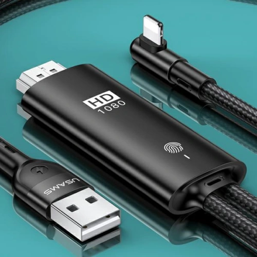 Kabel USAMS U53 HDMI - Lightning 2m czarny/black SJ442HD01