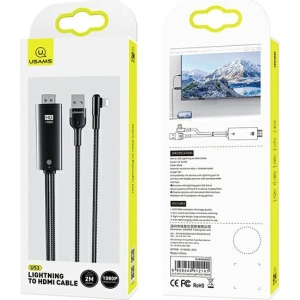 Hurtownia GSM - Kabel USAMS U53 HDMI - Lightning 2m czarny/black SJ442HD01 - USA215BLK - {ean13} - Hurt