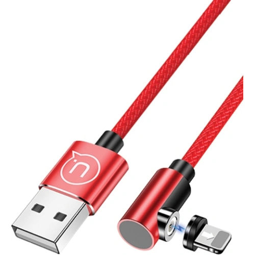 Kabel kątowy magnetyczny USAMS U54 1m lightning czerwony/red SJ444USB02
