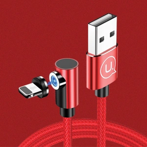 Hurtownia GSM - Kabel kątowy magnetyczny USAMS U54 1m lightning czerwony/red SJ444USB02 - USA217RED - {ean13} - Hurt
