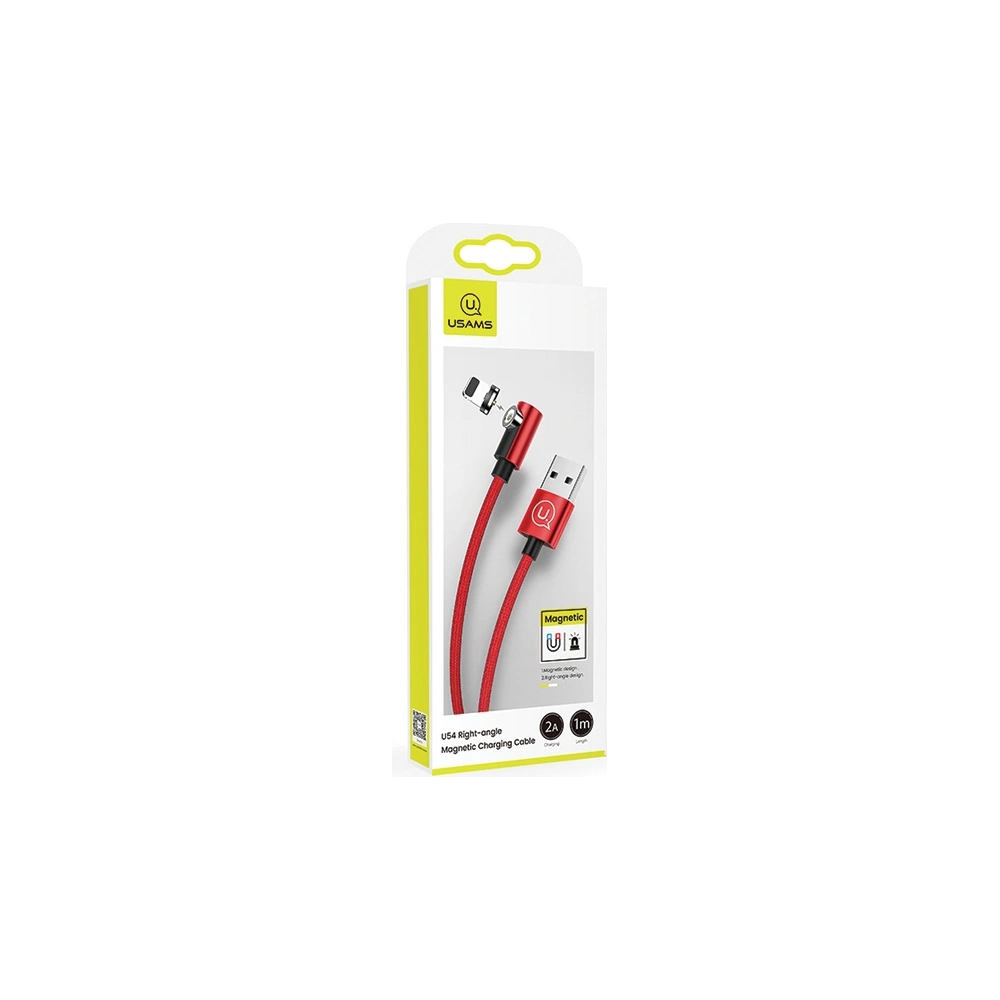 Wholesale USAMS Magnetic Angle Cable U54 1m Lightning red SJ444USB02 (US-SJ444) - USA217RED - {ean13} - Hurt