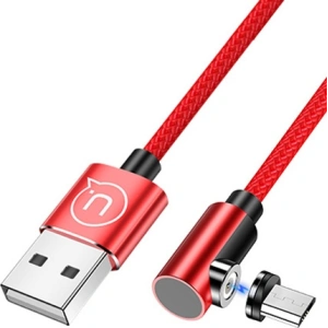 Wholesale USAMS Magnetic Angle Cable U54 1m microUSB red SJ446USB02 (US-SJ446) - USA219RED - {ean13} - Hurt