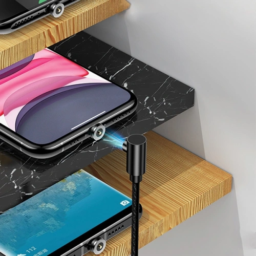 Kabel kątowy magnetyczny USAMS U54 1m microUSB czerwony/red SJ446USB02