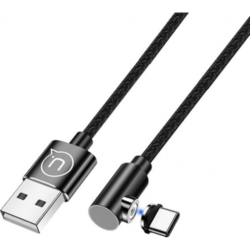 Usams Distributor - 6958444912400 - USA220BLK - USAMS Magnetic Angle Cable U54 1m USB-C black SJ445USB01 (US-SJ445) - B2B homescreen