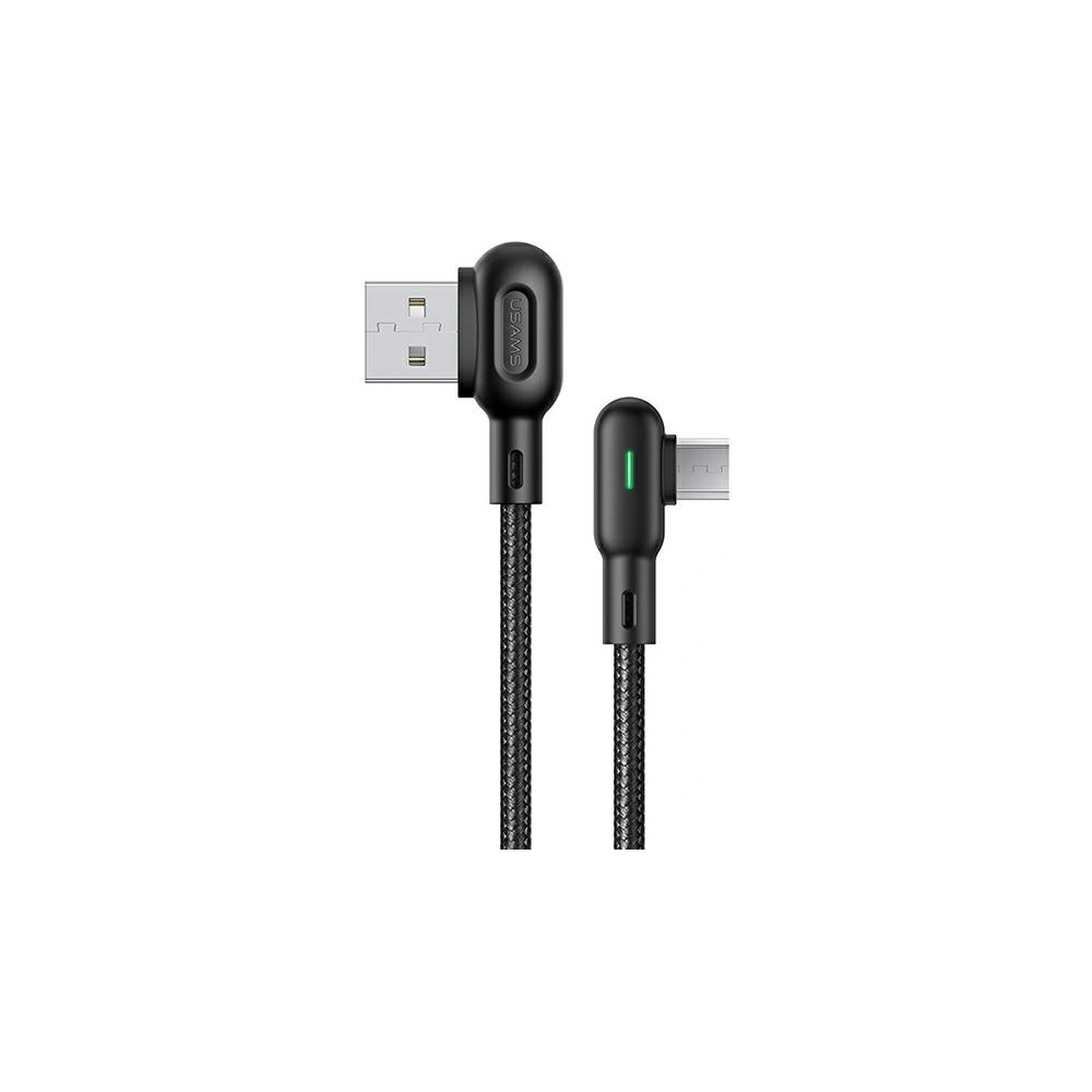 Hurtownia GSM - Kabel kątowy USAMS U57 MicroUSB 1,2m 2A czarny/black SJ458USB01 - USA222BLK - {ean13} - Hurt