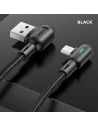 Hurtownia GSM - Kabel úhlový USAMS U57 MicroUSB 1,2m 2A černý/black SJ458USB01 - USA222BLK - {ean13} - Hurt
