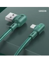 Hurtownia GSM - Úhlový kabel USAMS U57 MicroUSB 1,2m 2A zelený/green SJ458USB02 - USA223GRN - {ean13} - Hurt
