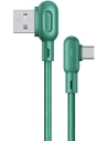 Kabel kątowy USAMS U57 USB-C 1,2m 2A zielony/green SJ457USB02