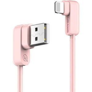 Hurtownia GSM - Kabel kątowy USAMS U-flow Lightning 1,2m 2A różowy/pink IPUSBCY03 - USA225PNK - {ean13} - Hurt