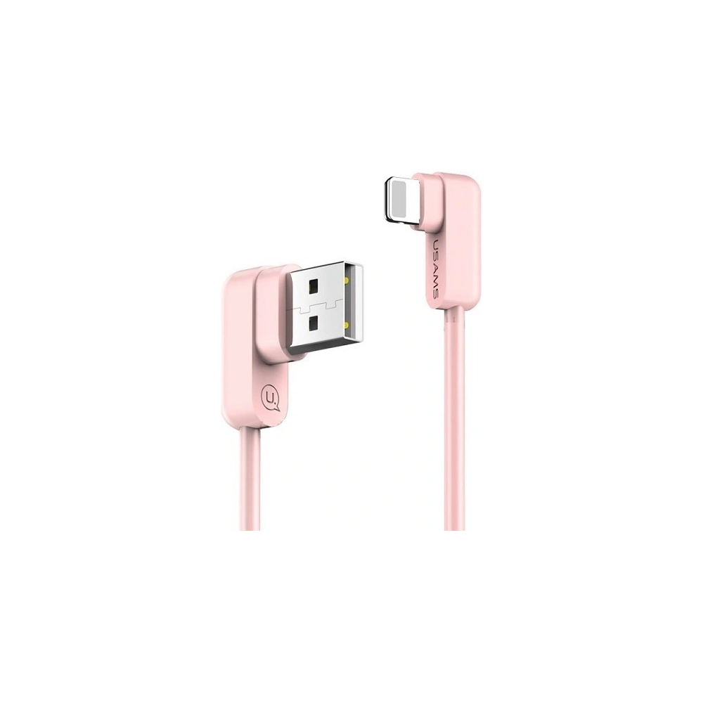 Hurtownia GSM - Kabel kątowy USAMS U-flow Lightning 1,2m 2A różowy/pink IPUSBCY03 - USA225PNK - {ean13} - Hurt