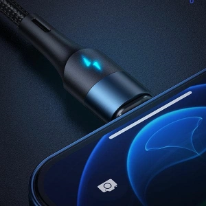 Hurtownia GSM - Kabel magnetyczny USAMS U66 USB-C na USB-C/ lightning 60W PD Fast Charge 1.2m pleciony czarny/black SJ495USB01 - USA227BLK - {ean13} - Hurt