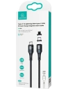 Hurtownia GSM - Kabel magnetický USAMS U66 USB-C na USB-C/ lightning 60W PD Fast Charge 1.2m pletený černý/black SJ495USB01 - USA227BLK - {ean13} - Hurt