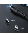 Hurtownia GSM - Kabel magnetyczny USAMS U66 USB-C na USB-C/ lightning 60W PD Fast Charge 2.0m pleciony czarny/black SJ507USBXX01 - USA228BLK - {ean13} - Hurt