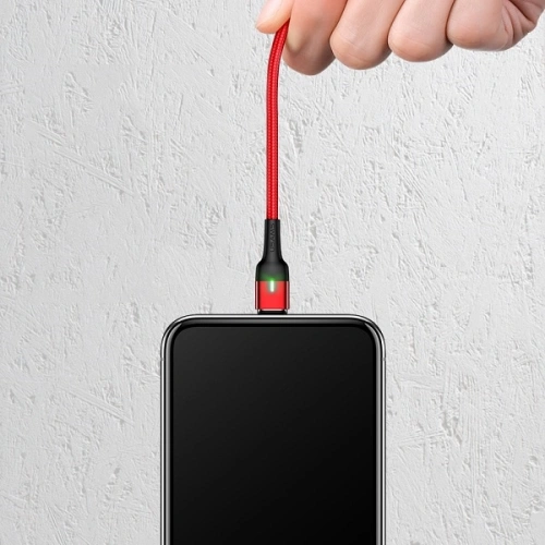 Kabel magnetyczny USAMS U28 microUSB 3A Fast Charge 1m pleciony czerwony/red SJ328USB02