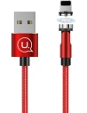 USAMS Magnetic Nylon Cable U59 Lightning 2.1A Fast Charge 1m red SJ472USB02 (US-SJ472) 