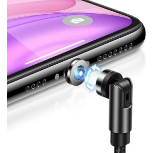Wholesale USAMS Magnetic Nylon Cable U59 microUSB 2.1A Fast Charge 1m black SJ474USB01 (US-SJ474) - USA239BLK - {ean13} - Hurt