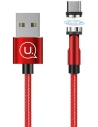 Hurtownia GSM - Magnetický kabel USAMS U59 microUSB 2.1A rychlé nabíjení 1m pletený červený/red SJ474USB02 nastavitelný úhel - USA240RED - {ean13} - Hurt