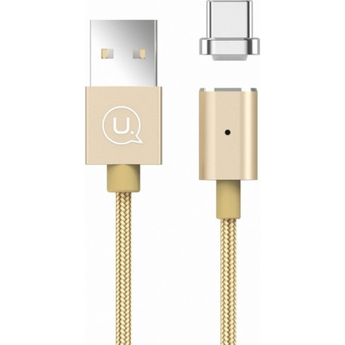 Usams Distributor - 6958444943985 - USA244GLD - USAMS Magnetic Nylon Cable U-Link USB-C 1,2m 2A gold TCLD03 (US-SJ143) Fast Charge - B2B homescreen