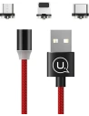 Kabel magnetyczny USAMS U-Sure 3w1 1m czerwony/red (lightning/microUSB/USB-C) SJ438USB02