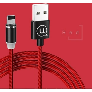 Hurtownia GSM - Kabel magnetyczny USAMS U-Sure lightning 1m 2.1A pleciony czerwony/red SJ292USB02 - USA248RED - {ean13} - Hurt