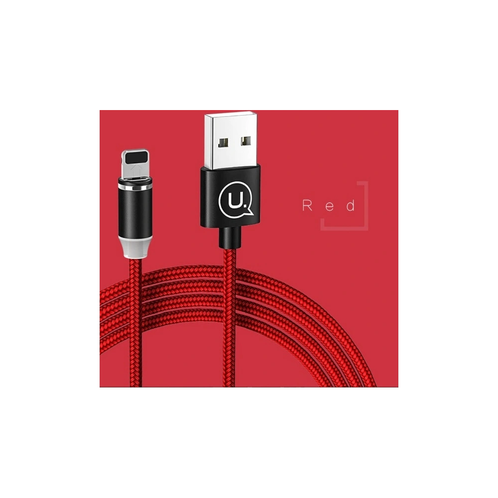 Hurtownia GSM - Kabel magnetyczny USAMS U-Sure lightning 1m 2.1A pleciony czerwony/red SJ292USB02 - USA248RED - {ean13} - Hurt