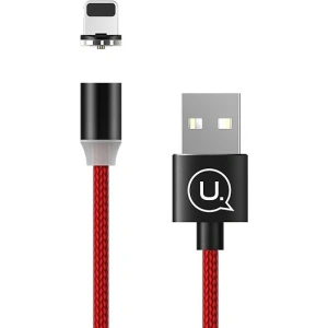 Hurtownia GSM - Kabel magnetyczny USAMS U-Sure lightning 1m 2.1A pleciony czerwony/red SJ292USB02 - USA248RED - {ean13} - Hurt