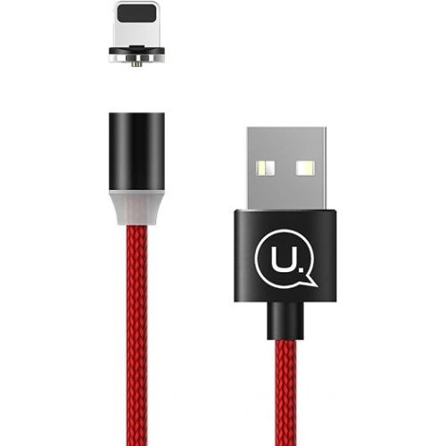Kabel magnetyczny USAMS U-Sure lightning 1m 2.1A pleciony czerwony/red SJ292USB02