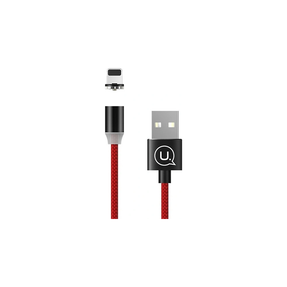 Hurtownia GSM - Kabel magnetyczny USAMS U-Sure lightning 1m 2.1A pleciony czerwony/red SJ292USB02 - USA248RED - {ean13} - Hurt