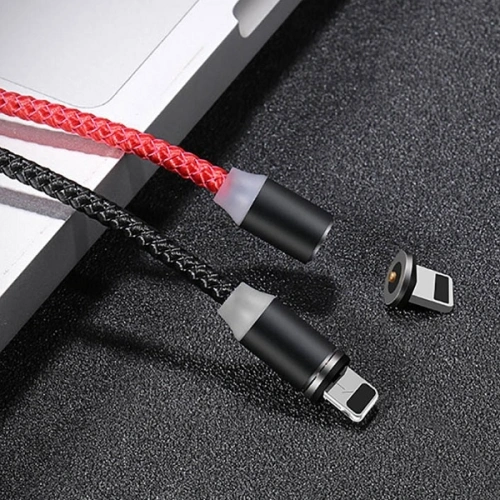 Kabel magnetyczny USAMS U-Sure lightning 1m 2.1A pleciony czerwony/red SJ292USB02