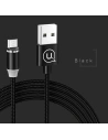 Magnetický kabel USAMS U-Sure microUSB 1m 2.1A pletený černý/black SJ294USB01