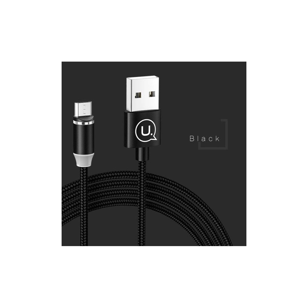Hurtownia GSM - Magnetický kabel USAMS U-Sure microUSB 1m 2.1A pletený černý/black SJ294USB01 - USA249BLK - {ean13} - Hurt