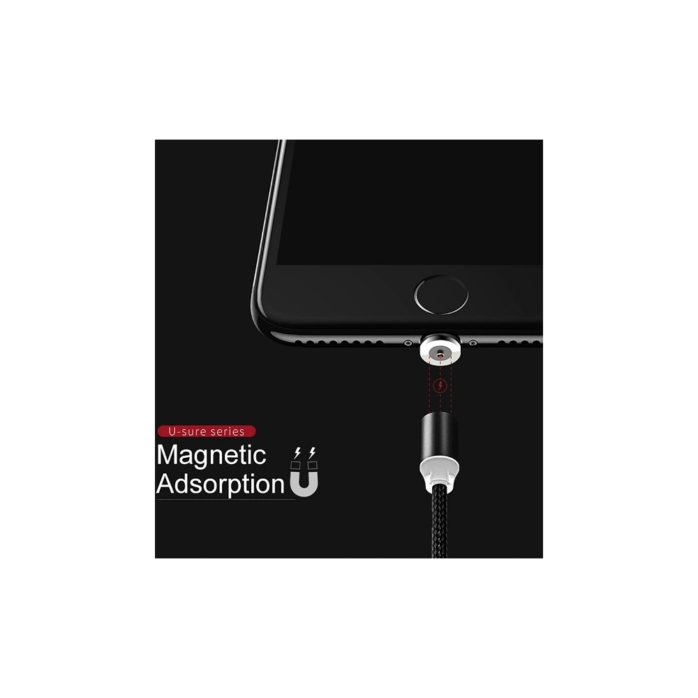 Hurtownia GSM - Magnetický kabel USAMS U-Sure microUSB 1m 2.1A pletený černý/black SJ294USB01 - USA249BLK - {ean13} - Hurt