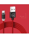 Kabel magnetický USAMS U-Sure microUSB 1m 2.1A pletený červený/red SJ294USB02