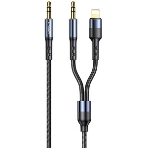 Hurtownia GSM - Kabel pleciony USAMS 2w1 1,2m Fast Charge (Lightning/Jack 3,5mm na Jack 3,5mm) SJ554YP01 - USA253 - {ean13} - Hurt