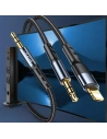 Hurtownia GSM - Kabel pleciony USAMS 2w1 1,2m Fast Charge (Lightning/Jack 3,5mm na Jack 3,5mm) SJ554YP01 - USA253 - {ean13} - Hurt