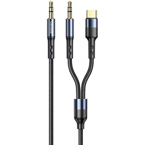 Usams Distributor - 6958444977300 - USA254 - USAMS Nylon Cable 2in1 1,2m Fast Charge (USB-C/Jack 3,5mm - Jack 3,5mm) SJ555YP01 (US-SJ555) - B2B homescreen