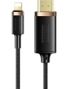 USAMS Nylon Cable Lightning - HDMI U70 2.0m black SJ509HD01 (US-SJ509)