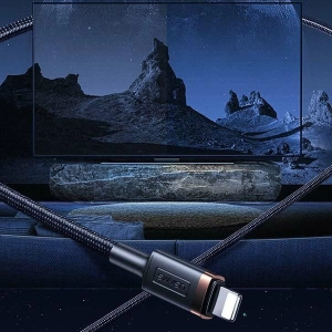 USAMS Nylon Cable Lightning - HDMI U70 2.0m black SJ509HD01 (US-SJ509)