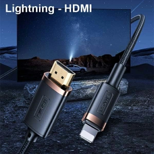 Hurtownia GSM - Kabel pleciony USAMS Lightning - HDMI U70 2.0m czarny/black SJ509HD01 - USA256BLK - {ean13} - Hurt