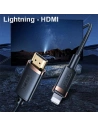 USAMS Nylon Cable Lightning - HDMI U70 2.0m black SJ509HD01 (US-SJ509)