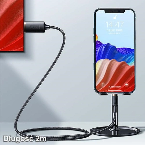 Kabel pleciony USAMS Lightning - HDMI U70 2.0m czarny/black SJ509HD01