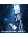 Hurtownia GSM - Kabel pleciony USAMS obrotowy U60 2A Lightning czarny/black 1m SJ476USB01 - USA257BLK - {ean13} - Hurt
