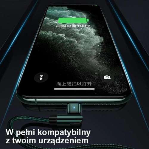 Kabel pleciony USAMS obrotowy U60 2A Lightning czarny/black 1m SJ476USB01