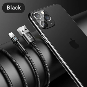 Hurtownia GSM - Kabel pleciony USAMS obrotowy U60 2A Lightning czarny/black 1m SJ476USB01 - USA257BLK - {ean13} - Hurt
