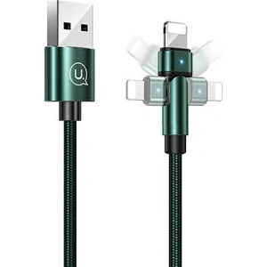 Hurtownia GSM - Kabel pleciony USAMS obrotowy U60 2A Lightning zielony/green 1m SJ476USB02 - USA258GRN - {ean13} - Hurt